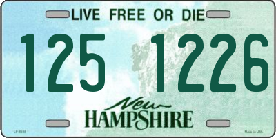 NH license plate 1251226