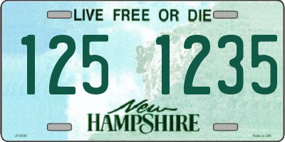 NH license plate 1251235
