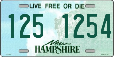 NH license plate 1251254