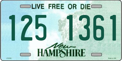 NH license plate 1251361
