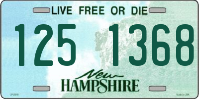 NH license plate 1251368