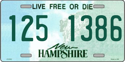 NH license plate 1251386