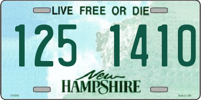 NH license plate 1251410