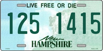 NH license plate 1251415