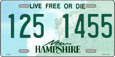 NH license plate 1251455
