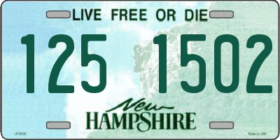 NH license plate 1251502