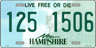 NH license plate 1251506