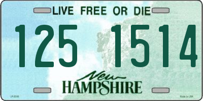 NH license plate 1251514