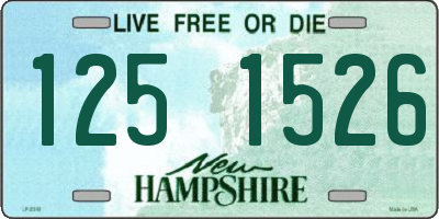NH license plate 1251526