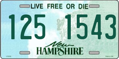 NH license plate 1251543