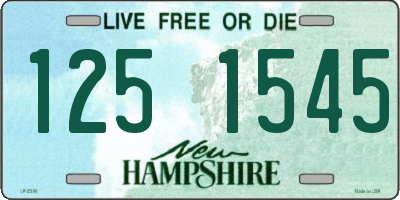 NH license plate 1251545