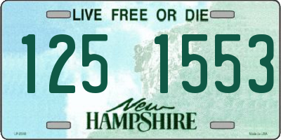NH license plate 1251553