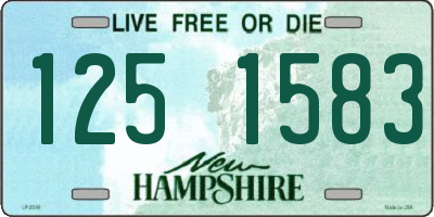 NH license plate 1251583
