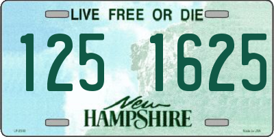 NH license plate 1251625