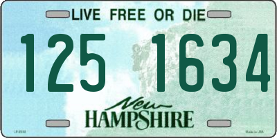 NH license plate 1251634