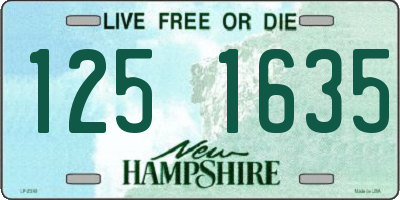 NH license plate 1251635