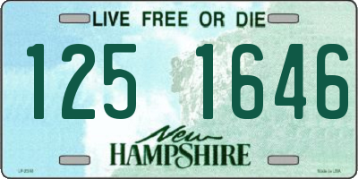 NH license plate 1251646
