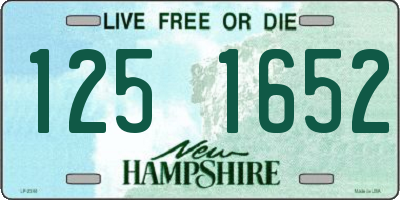 NH license plate 1251652