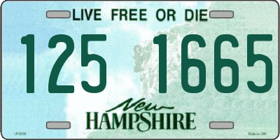 NH license plate 1251665