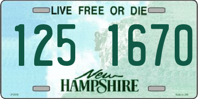NH license plate 1251670