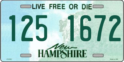 NH license plate 1251672