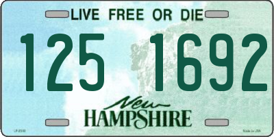 NH license plate 1251692
