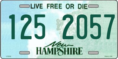 NH license plate 1252057