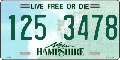 NH license plate 1253478