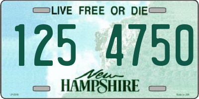 NH license plate 1254750