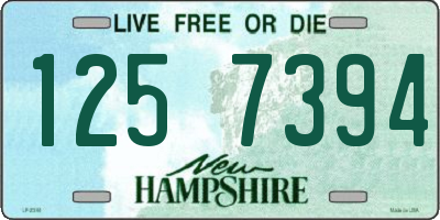 NH license plate 1257394