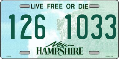 NH license plate 1261033