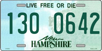 NH license plate 1300642