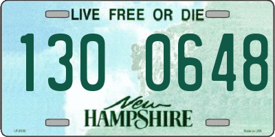 NH license plate 1300648