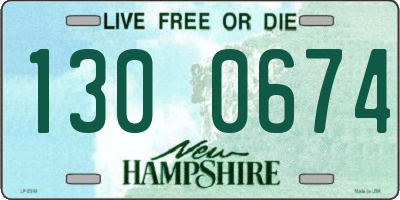 NH license plate 1300674