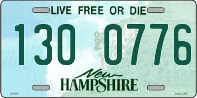 NH license plate 1300776