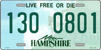 NH license plate 1300801
