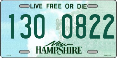 NH license plate 1300822