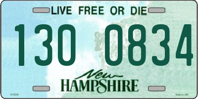NH license plate 1300834