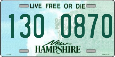 NH license plate 1300870