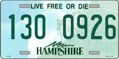 NH license plate 1300926