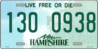 NH license plate 1300938