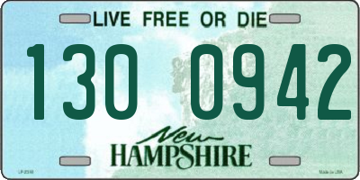 NH license plate 1300942