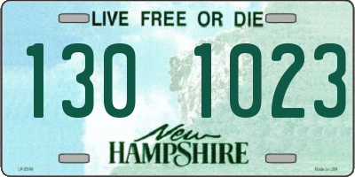 NH license plate 1301023