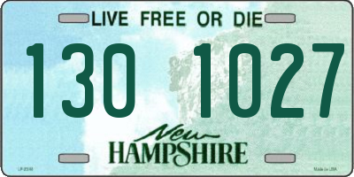 NH license plate 1301027