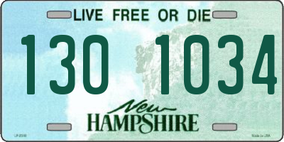 NH license plate 1301034