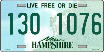 NH license plate 1301076