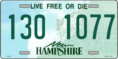 NH license plate 1301077