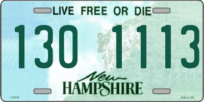 NH license plate 1301113