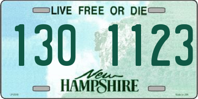 NH license plate 1301123