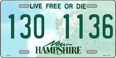 NH license plate 1301136